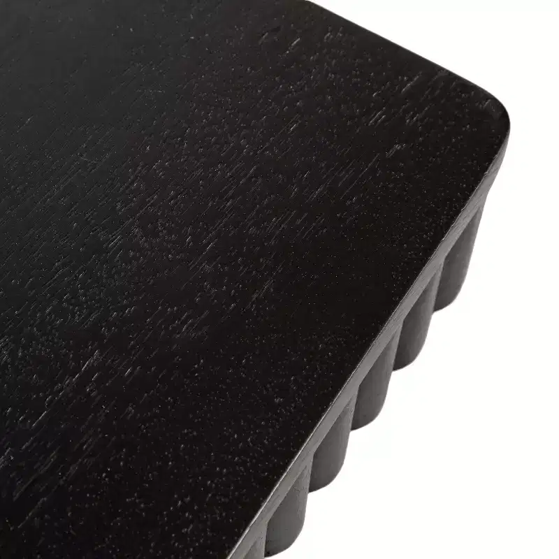 Kate & Laurel All Things Decor Set of 2 Reid Ribbed Floating Shelves Black