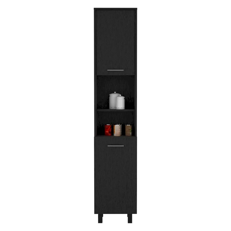 Pantry Cabinet with Three Interior Shelves, White Finish