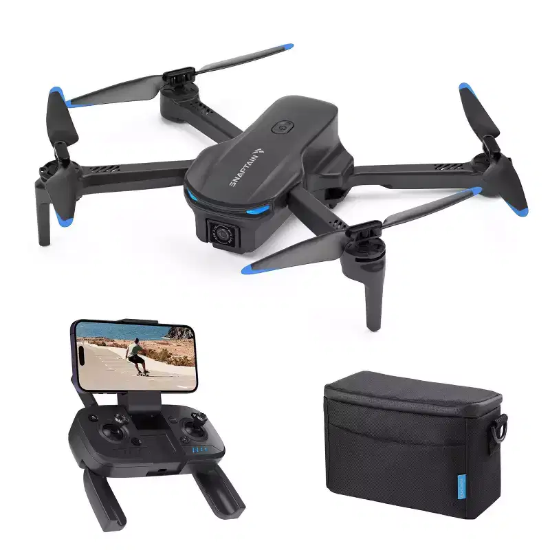 Snaptain E20 FPV RC Drone with 2.7K Camera - Gray: Remote Control, Built-In Wi-Fi, Skill Level Intermediate, 18 Min Flight