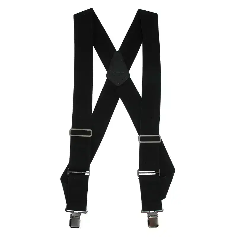CTM Men's Elastic Basic Trucker Side Clip Suspender