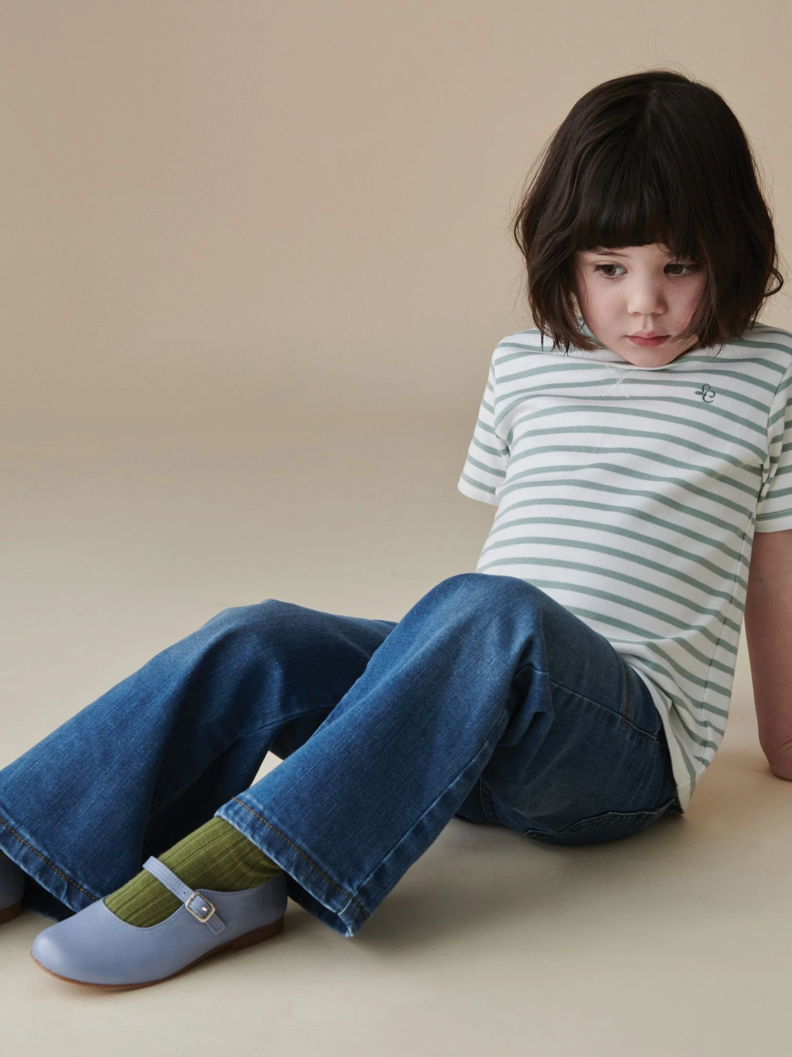 Green Stripe Kids T-Shirt