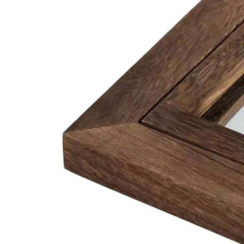 Arched Wood Frame Window Mirror - Full Length