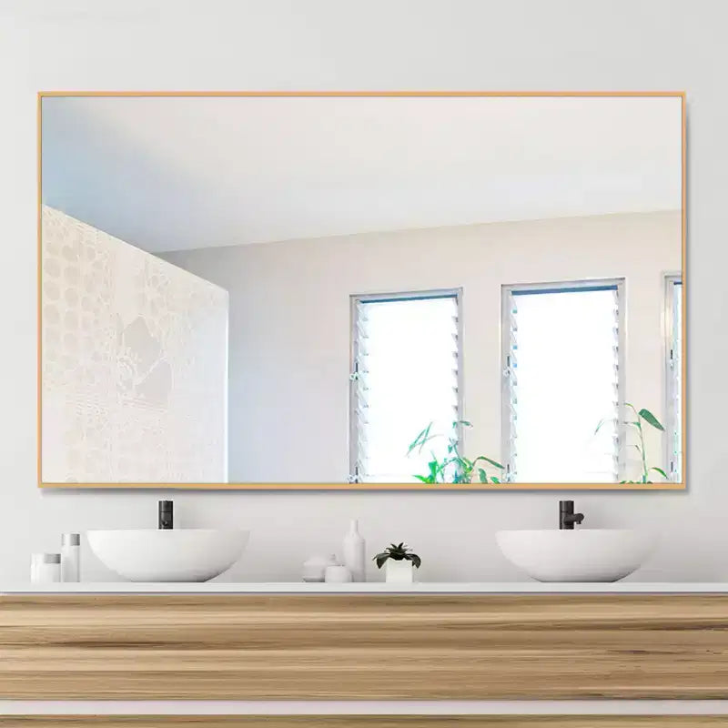 51x31 Inch Aluminum Frame Rectangle Full Length Mirror Without Stand