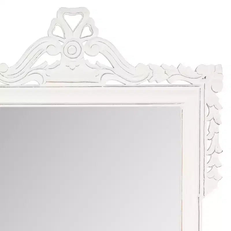 Pediment Wall Mirror 31 x 47, Gold MDF Frame, Elegant Decorative Mirror