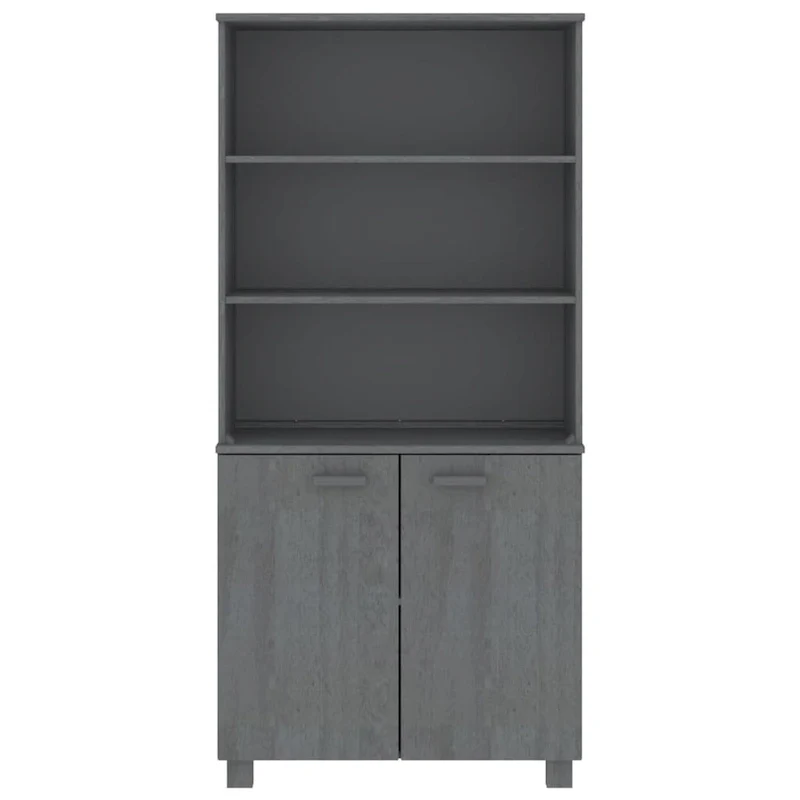 Drawer Cabinet Bookshelf with Storage Shelves Solid Wood Pine - 33.5 x 13.8 x 70.9