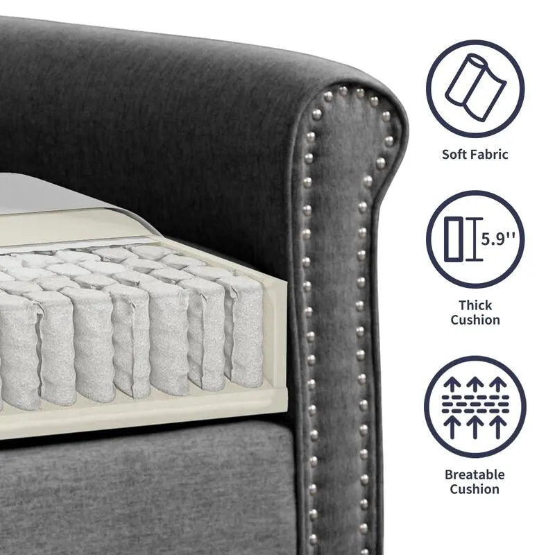 Mixoy Sectional Sleeper Sofa,Single Couch & Loveseat Couch &3 Seater Sofa, DIY Combination for Living Room