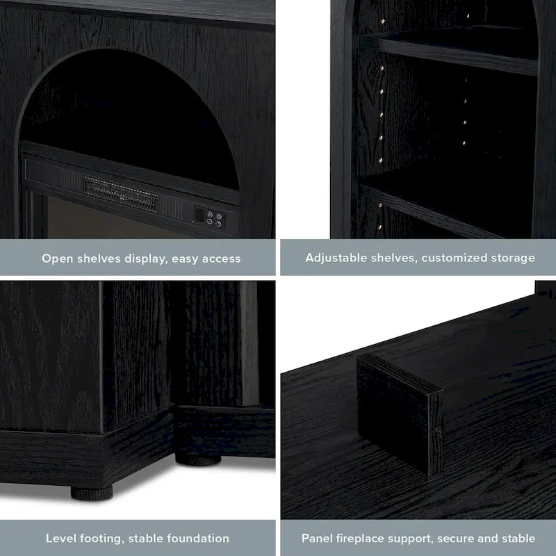 Mopio Blake Electric Fireplace Mantel TV Stand