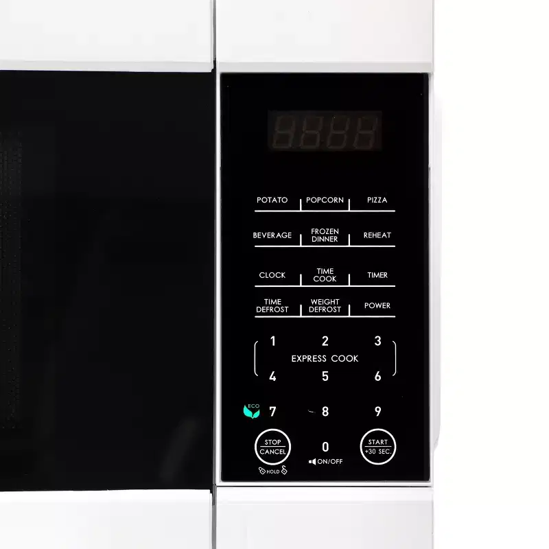 Galanz 1.1 cu ft 1000W Countertop Microwave Oven in White with One Touch Express Cooking