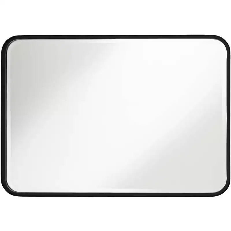 Uttermost Soren Black 24 x 34 Rounded Edge Rectangular Mirrors Set of 2