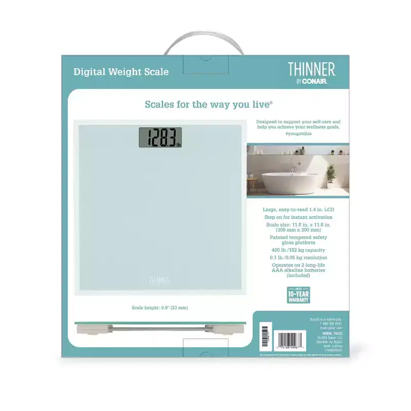 Thinner Glass Weight Scale Silver