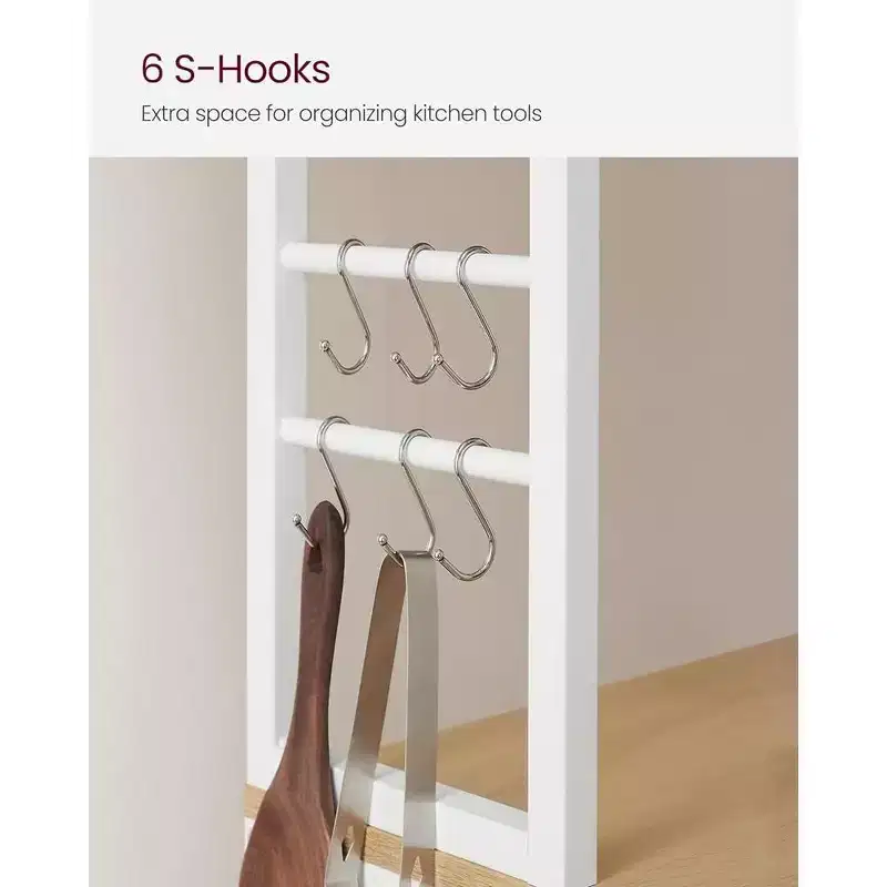 Baker's Rack Microwave Oven Stand – Kitchen Tall Utility Storage Shelf