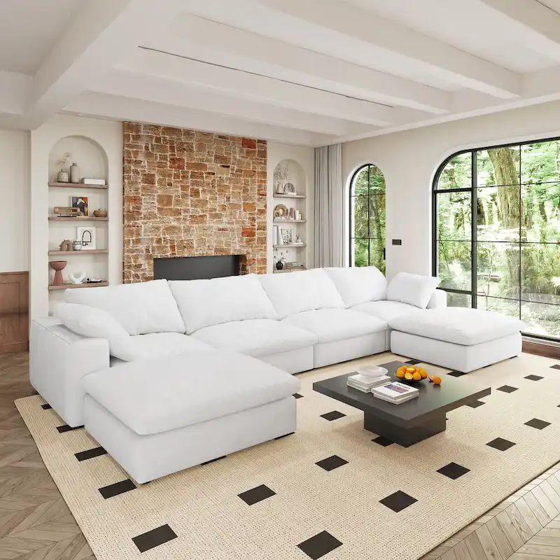 Large Size Modular Cloud Sofa Down Sofa Bed for Living Room