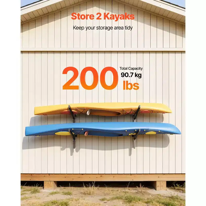 Freestanding Kayak Storage Rack for 2 Kayaks