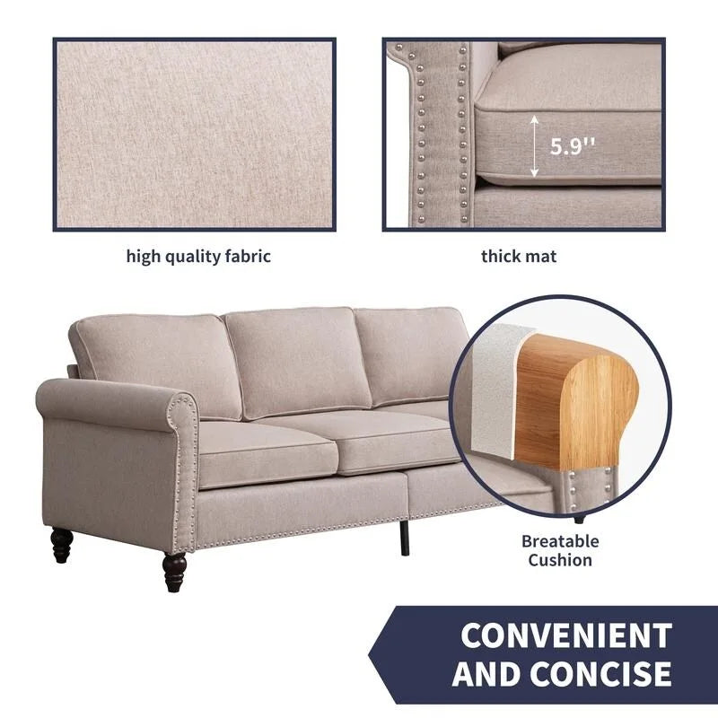 Mixoy Sectional Sleeper Sofa,Single Couch & Loveseat Couch &3 Seater Sofa, DIY Combination for Living Room