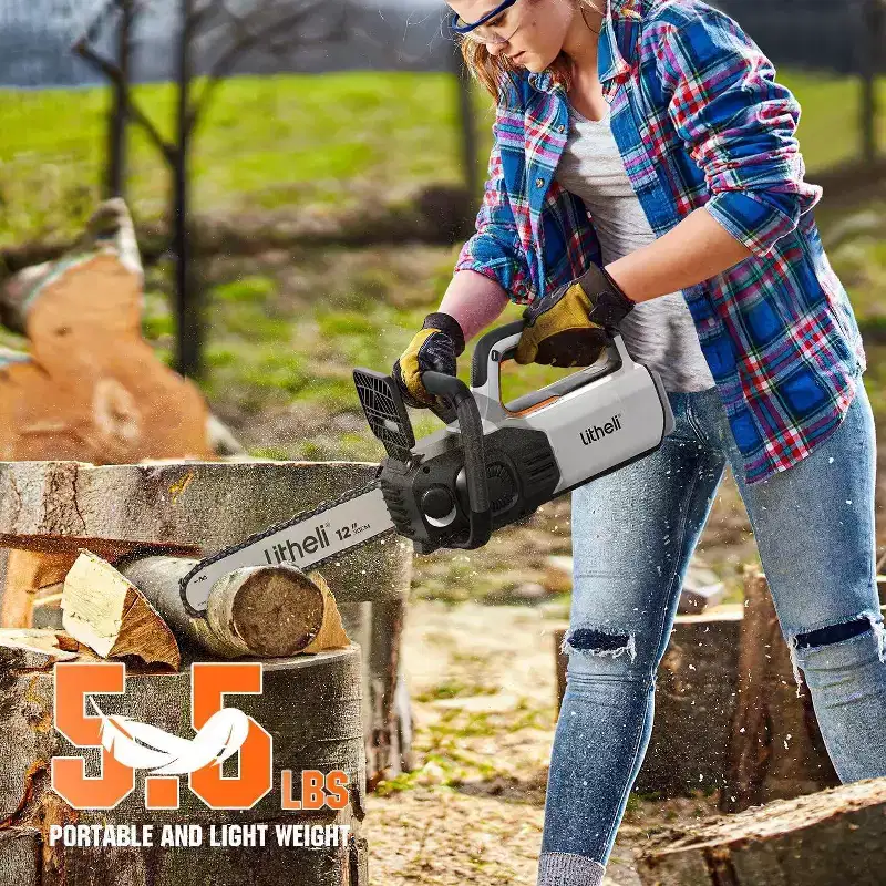 Litheli 12" 20V Brushless Battery Chainsaw