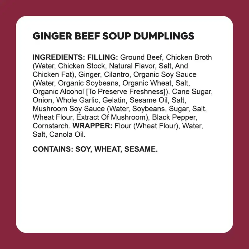 Wow Bao Frozen Ginger Beef Soup Dumplings - 6oz