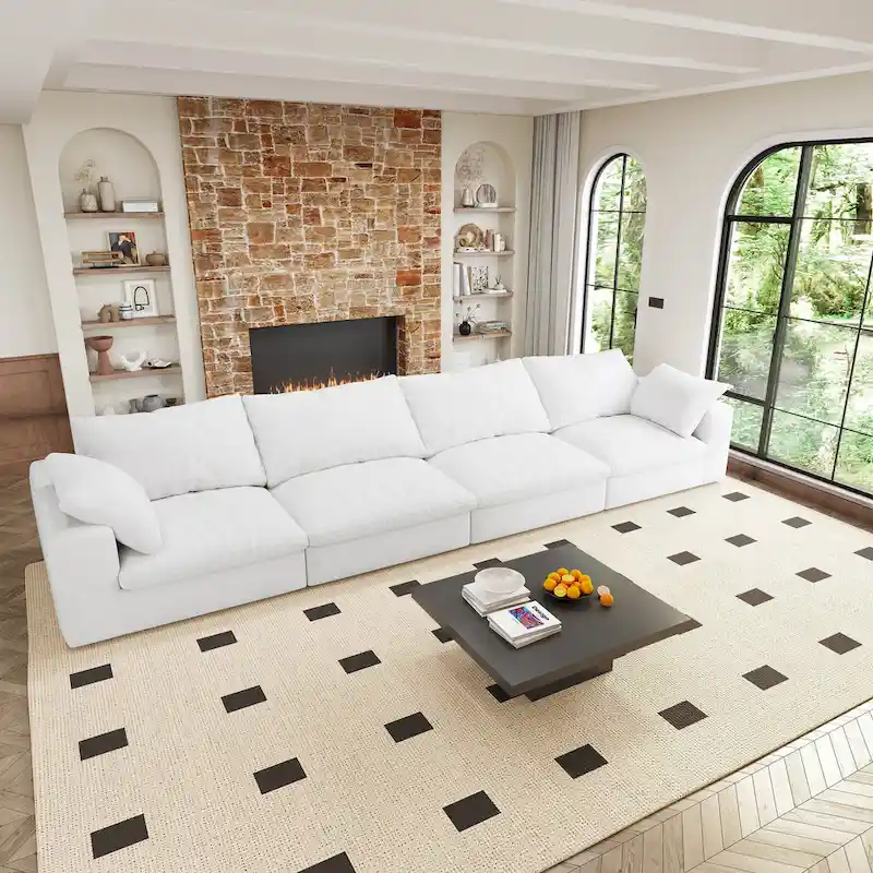 Large Size Modular Cloud Sofa Down Sofa Bed for Living Room
