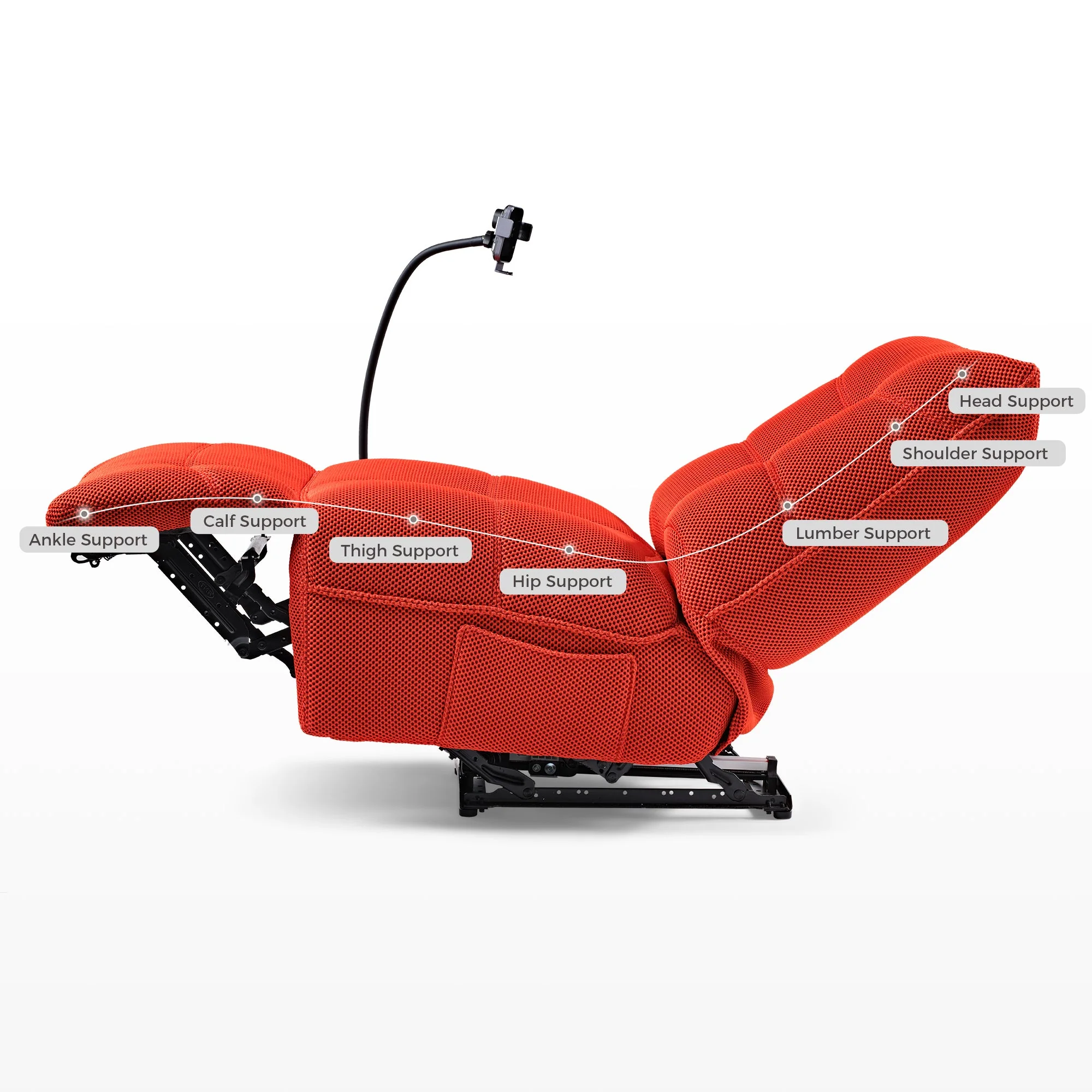 Recliner with Wireless Charging and USB Port