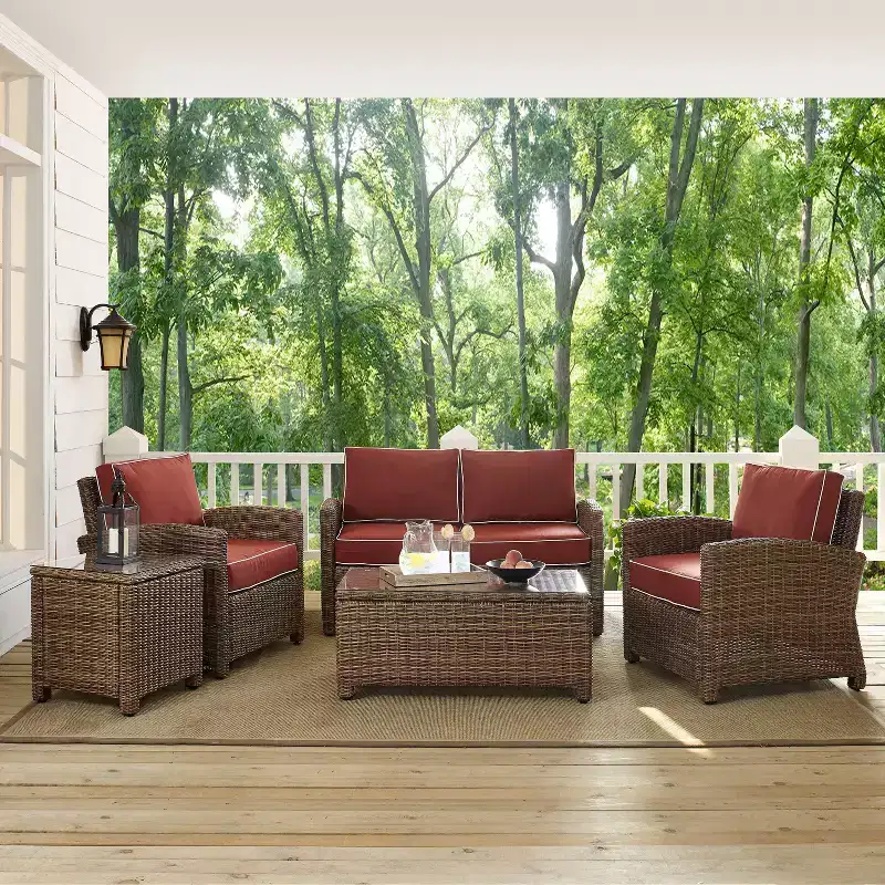 Bradenton 5pc Outdoor Wicker Conversation Set - Crosley