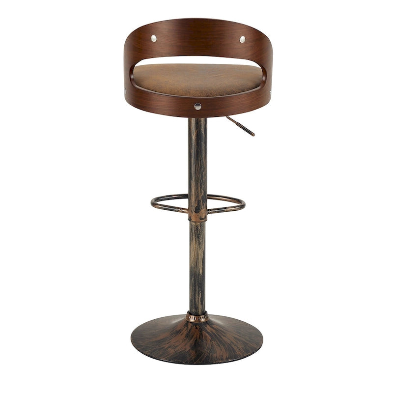 Javlergo Bar Stools Set of 2, Modern Adjustable Swivel Kitchen Bar Chair with Footrest