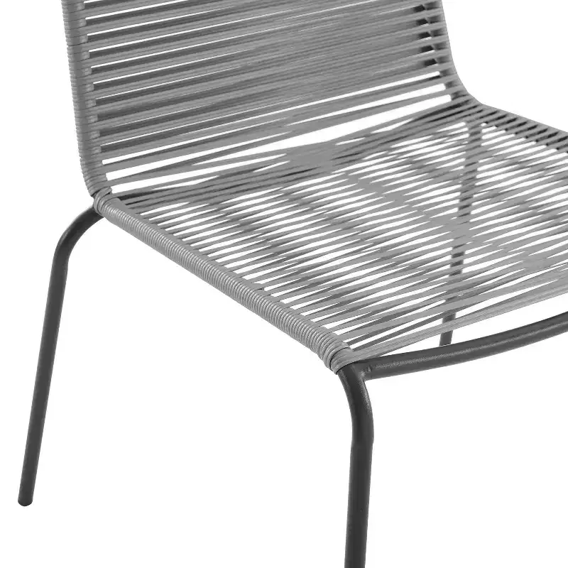 Fenton 7pc Outdoor Wicker/Metal Dining Set: Stackable Chairs, Water & UV Resistant - Crosley