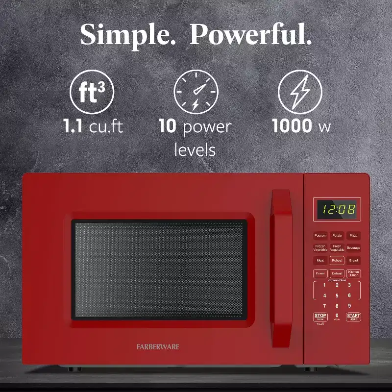 Farberware 1.1 Cu. Ft. 1000-Watt Compact Microwave Oven