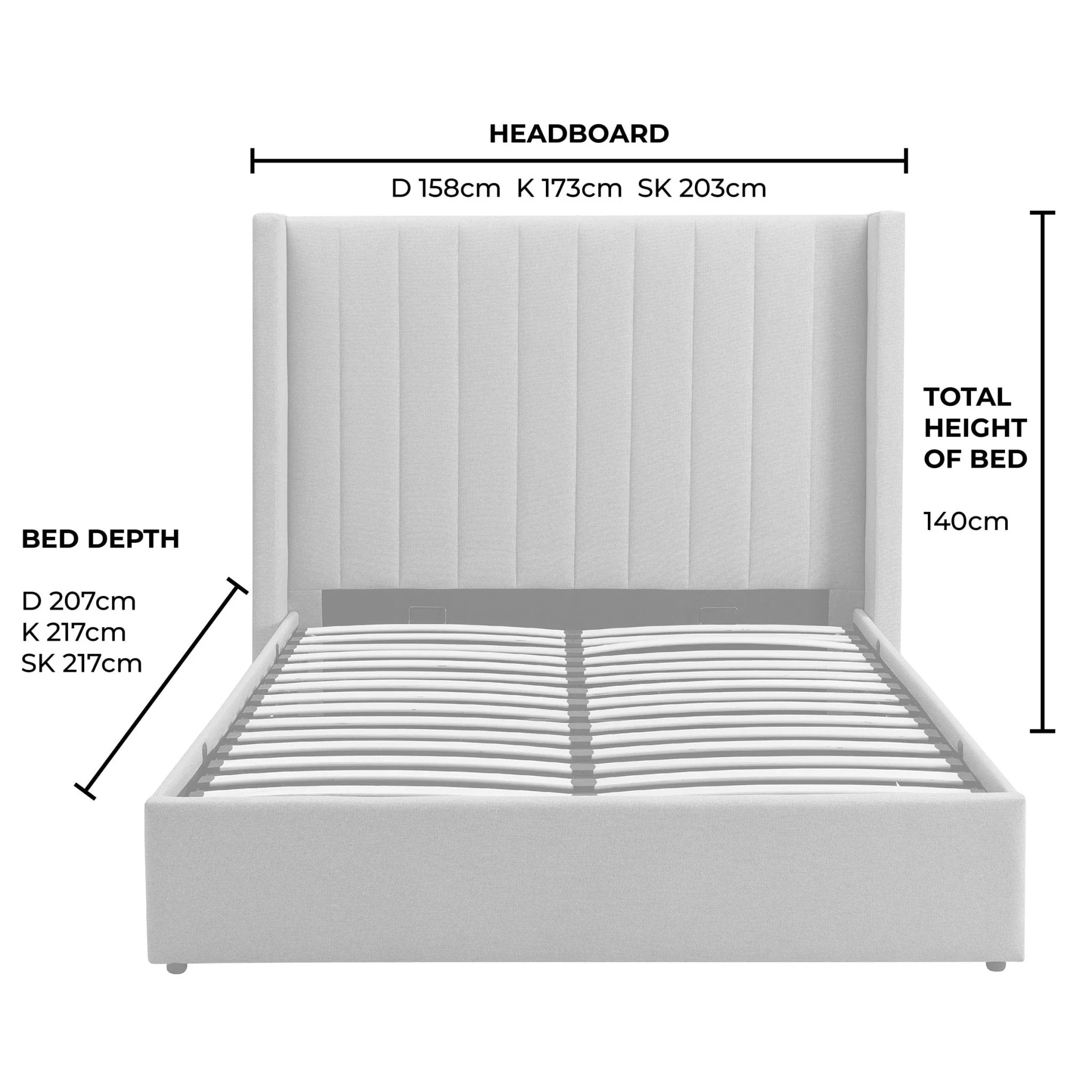 Storage Bed - Oatmeal