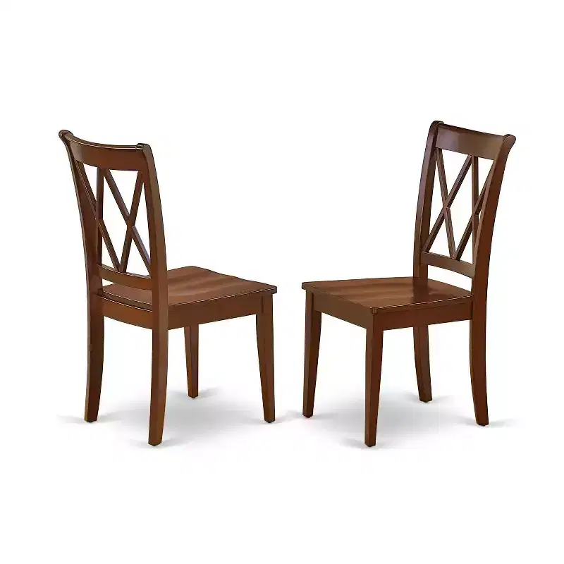 Antique Round Dining Set - 42 Inch Table with 2 Double X Back Chairs - Home Decor