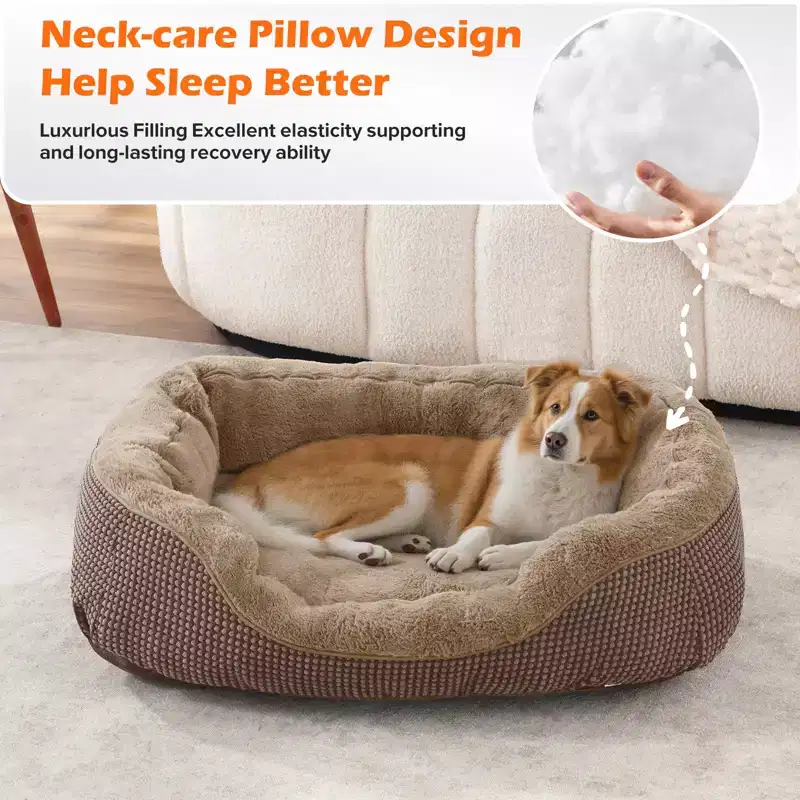 JOEJOY Dog Beds Orthopedic Warming Soft Sleeping Puppy Bed Durable Pet Bed with Anti-Slip Bottom