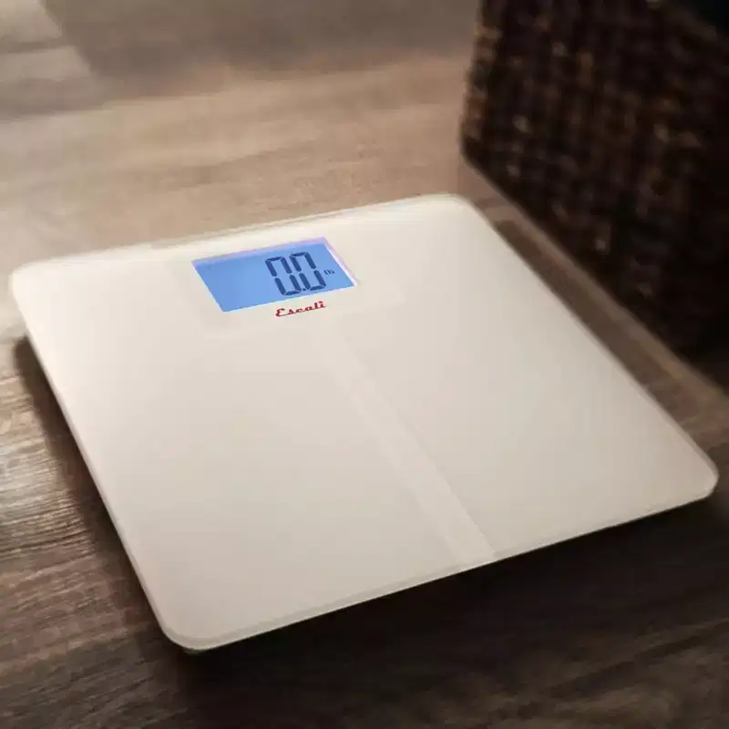 Escali High Capacity Anti-Slip Bathroom Scale White