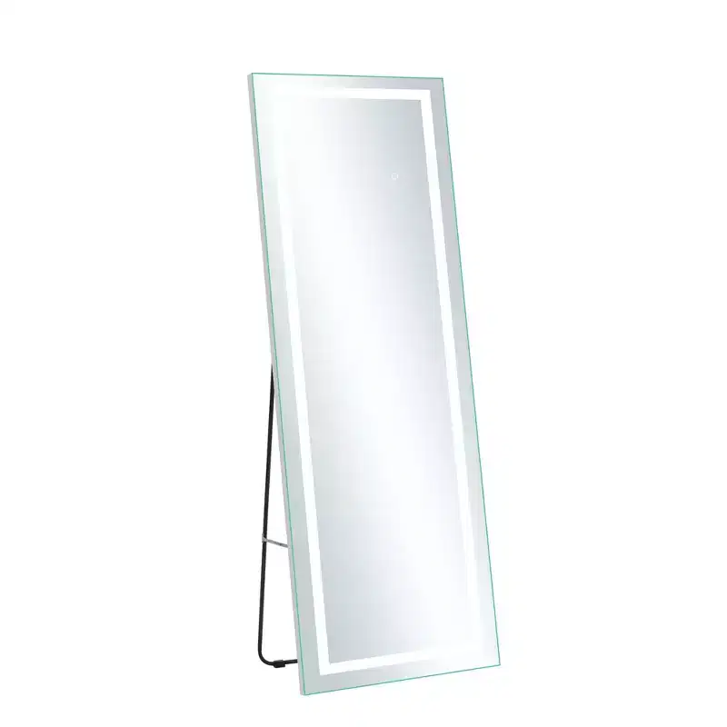63 in. W x 16 in. H Rectangular LED Vanity Mirror with Lights, Silver