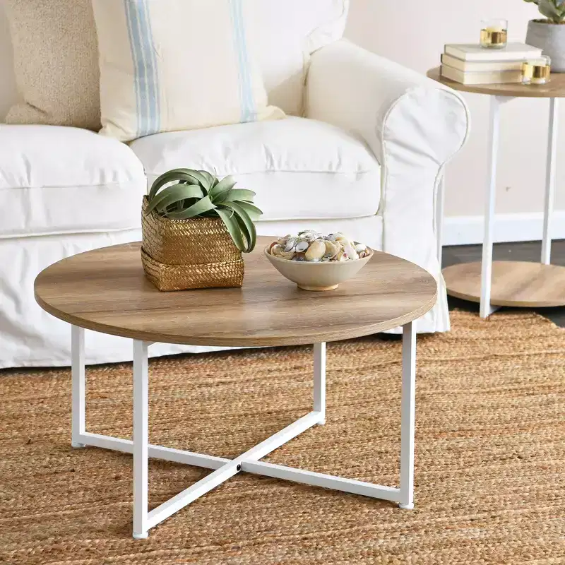 Household Essentials Jamestown Round Coffee Table