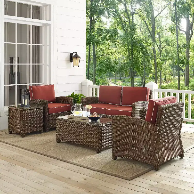 Bradenton 5pc Outdoor Wicker Conversation Set - Crosley