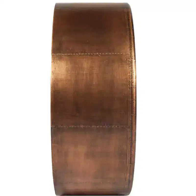 21 Copper Round Metal Framed Accent Mirror