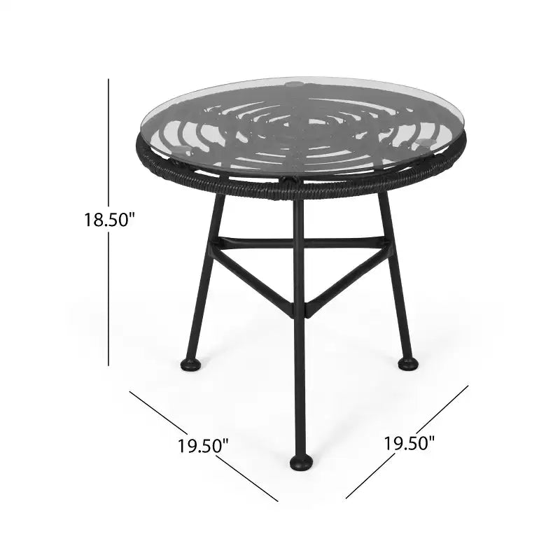 Christopher Knight Home Bechtel Outdoor Wicker and Tempered Glass 5 Piece Chat Set with Ottomans