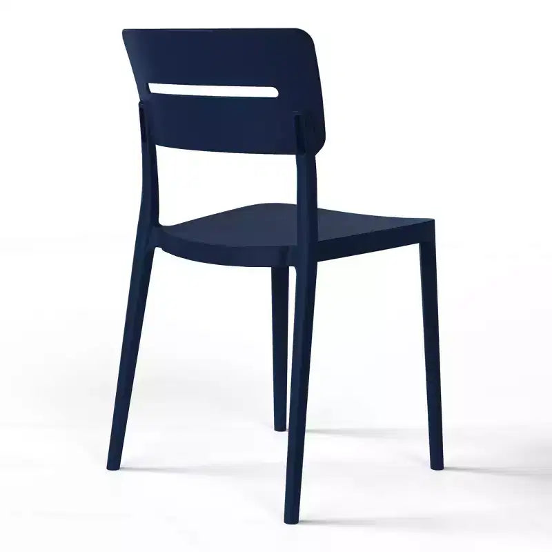 WestinTrends Playa Modern 5-Piece Resin Round Patio Dining Table Set with Stackable Patio Dining Chairs