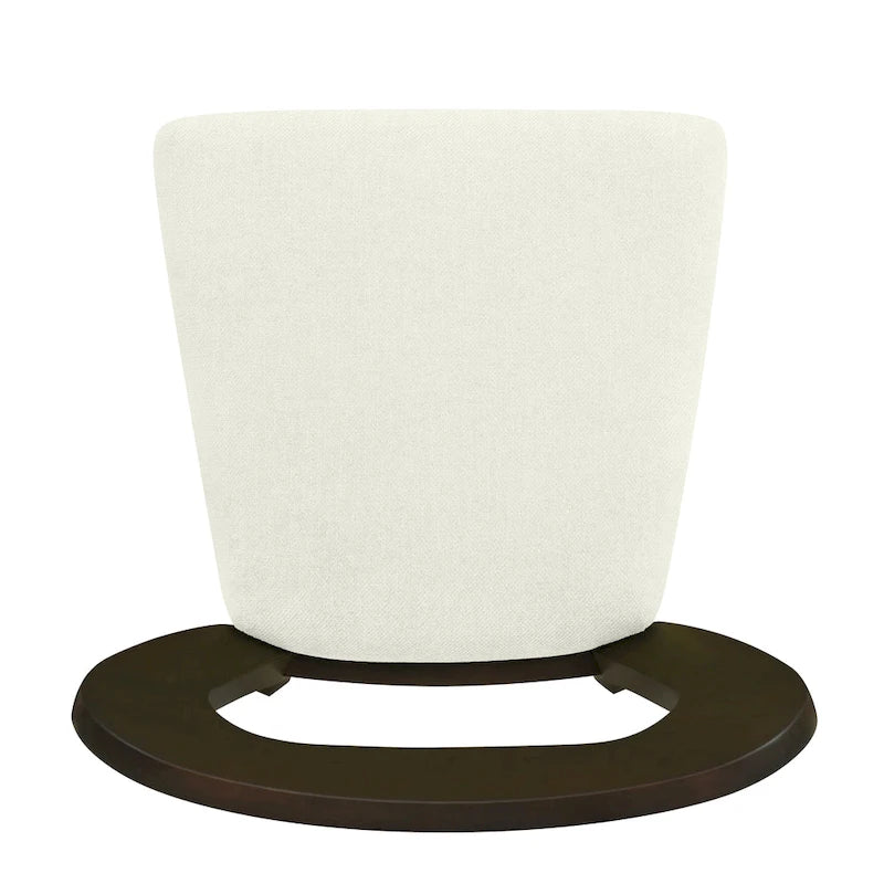 Modern Upholstered Dining Chair Set of 2 with Open-Back Design