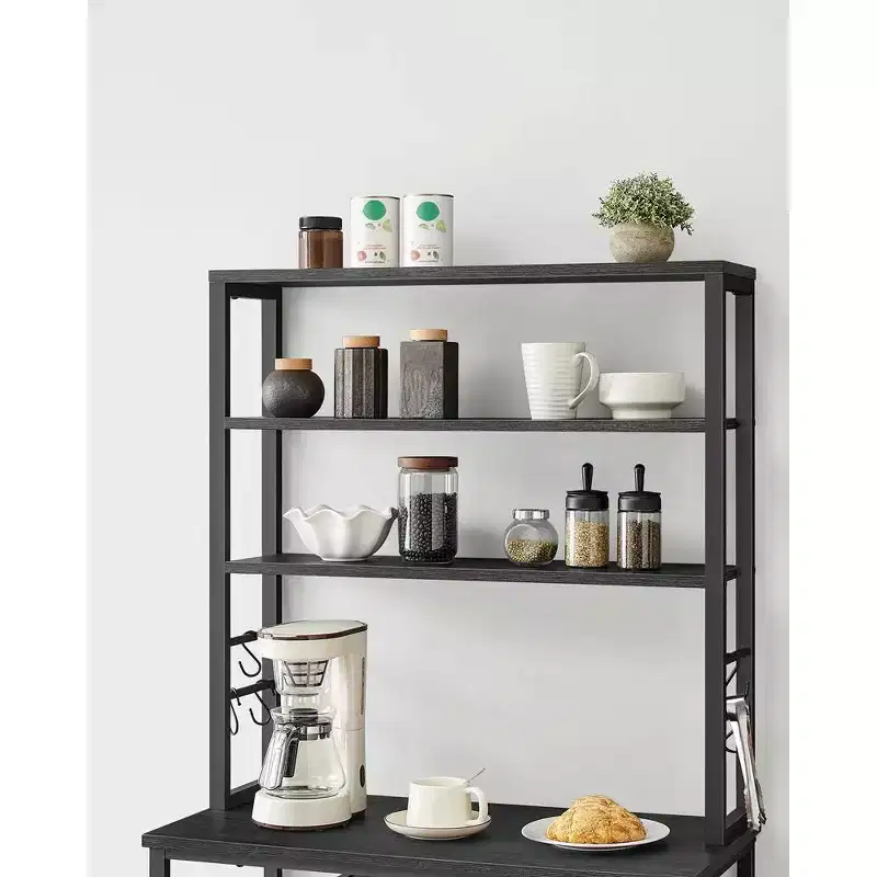 Baker's Rack Microwave Oven Stand – Kitchen Tall Utility Storage Shelf