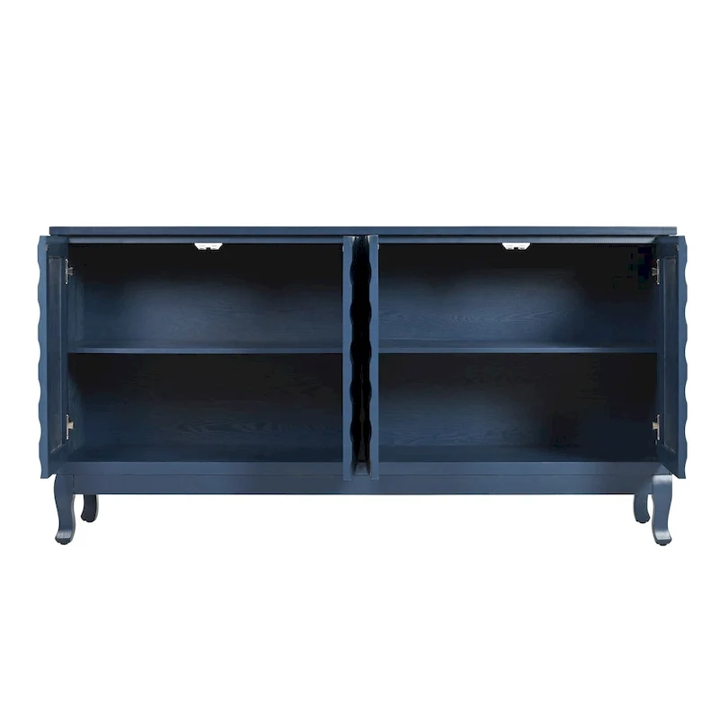 Elegant Sideboard with Arched Groove Design for Living Room