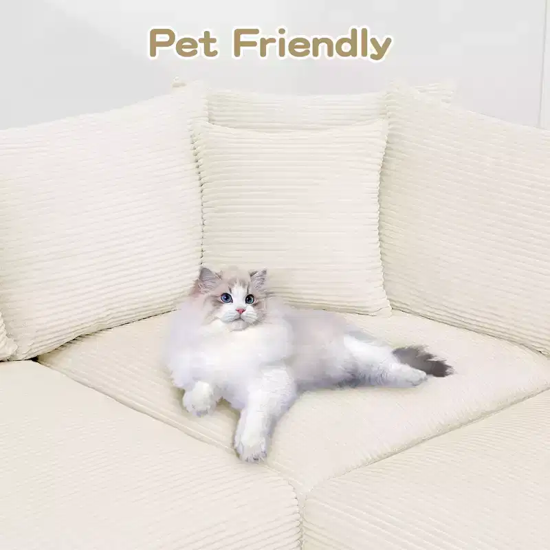Oversized Cloud Modular Sectional Couch,Convertible Sectional Couches Deep Seat Extra-Wide Armrests