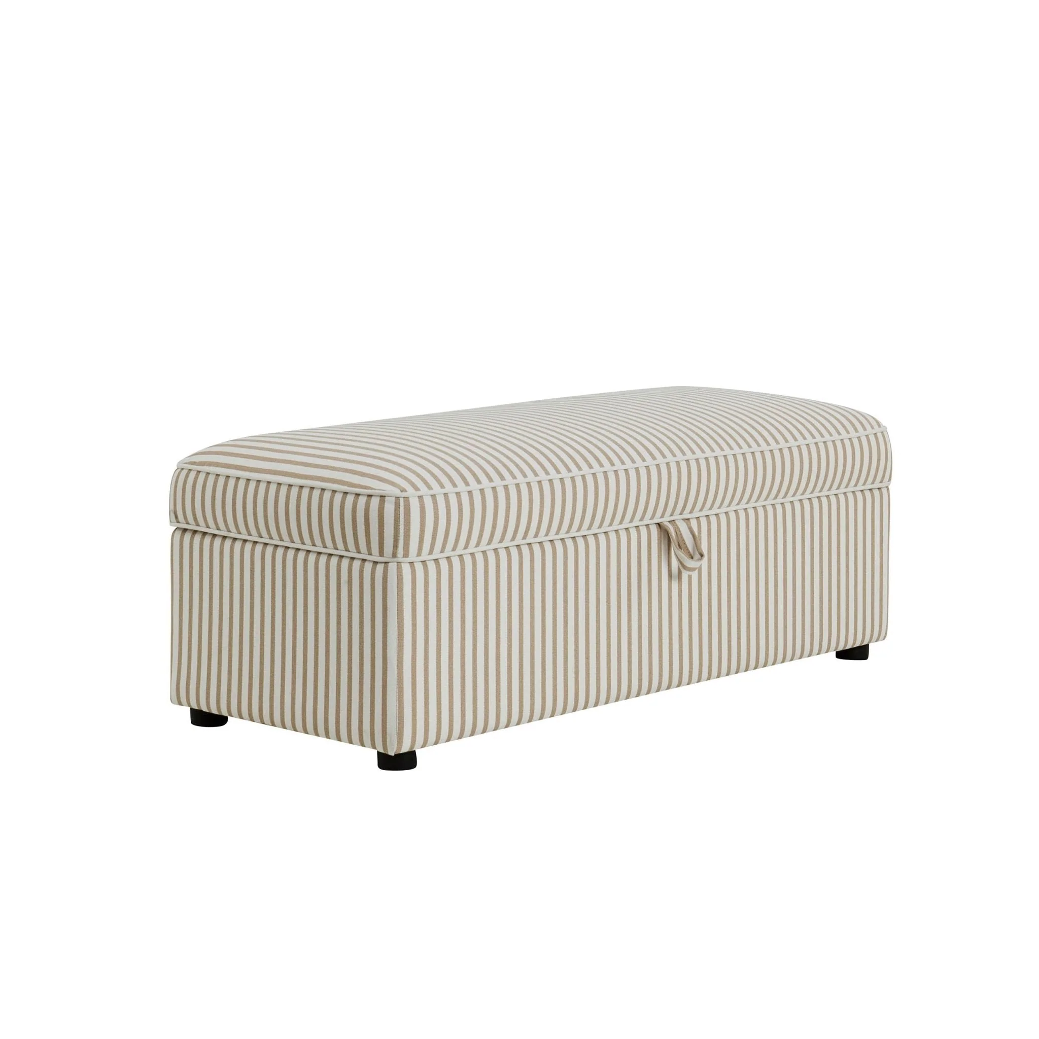 Rectangle Ottoman Storage - Sand Stripe