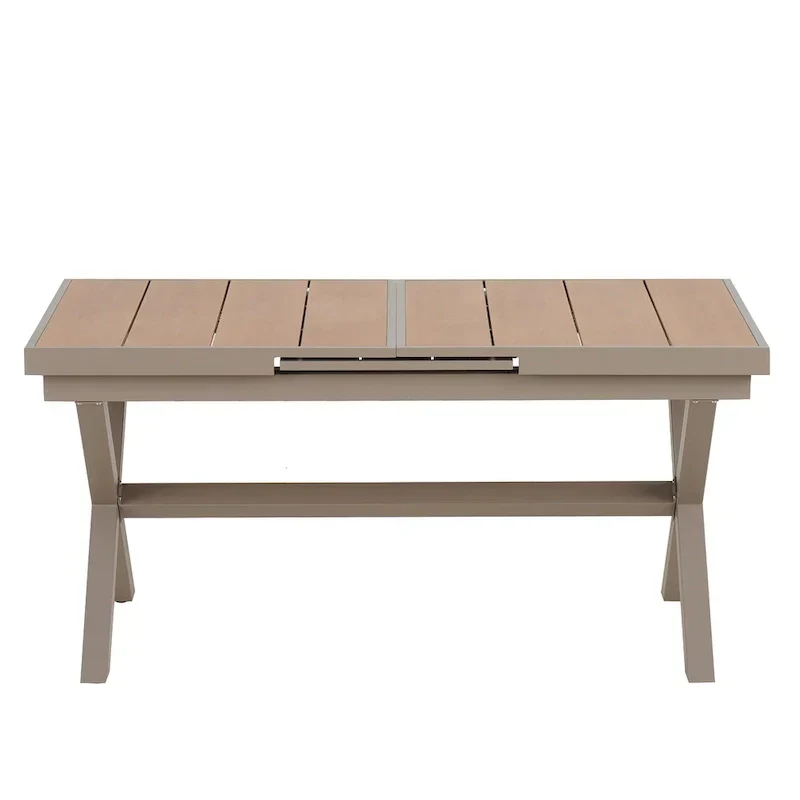 7-Piece Outdoor Extendable Dining Set with Extendable Table and 6 Armrest Chair