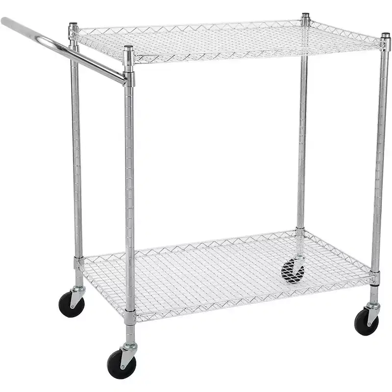 Kitchen Utility Cart, Metal Removable Storage Cart with Wheels and Handle, Commercial Grade Utility Cars, Kitchen, Workshop