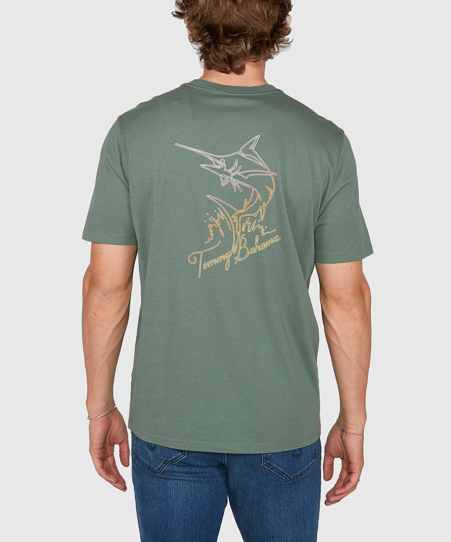 Short Sleeve Printed T-Shirt �C Dark Jade