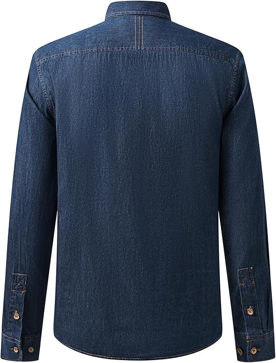 Men's Long Sleeve Denim Shirt �C Slim Fit Cotton Casual Button-Down
