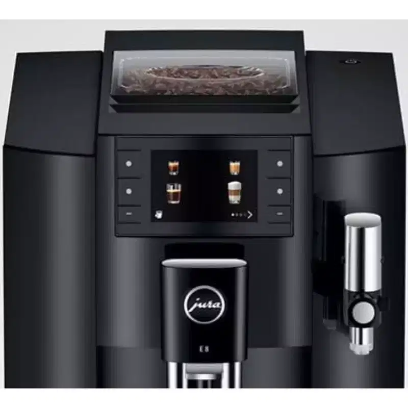 Jura E8 Automatic Piano Black Coffee Machine with 17 Coffee Specialties