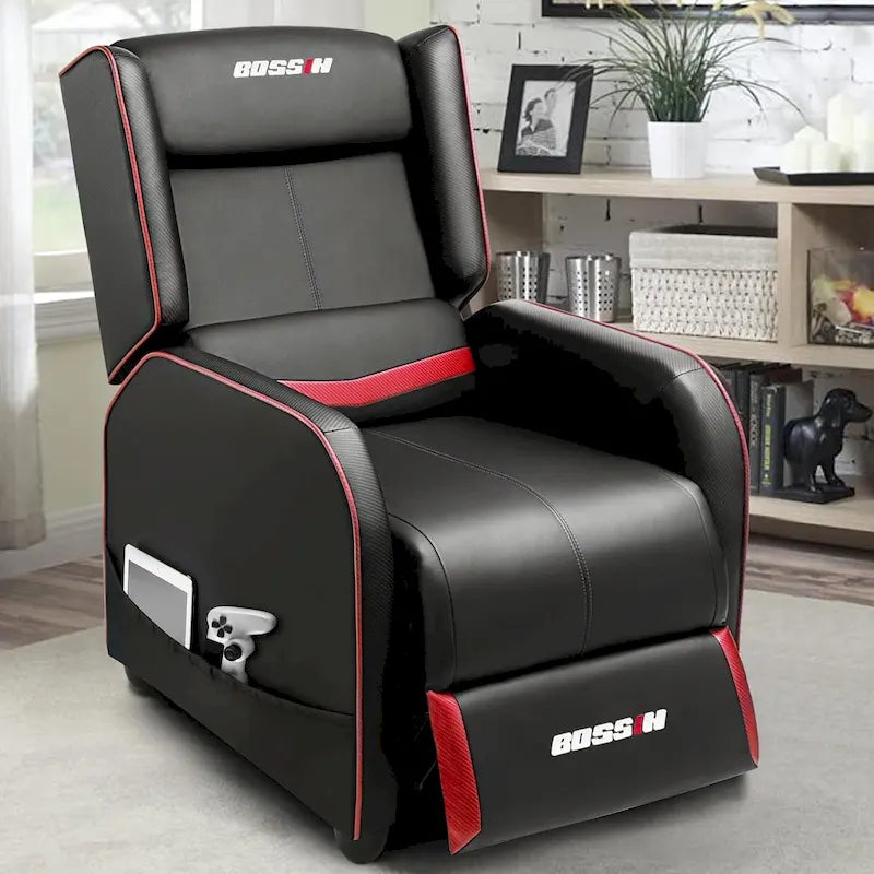 PU Leather Ergonomic Gaming Single Recliner Sofa for Living Room