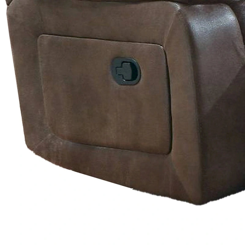 Manual Recliner Chair – Brown, Contemporary Style, Pillow Top Arms, Seats 1