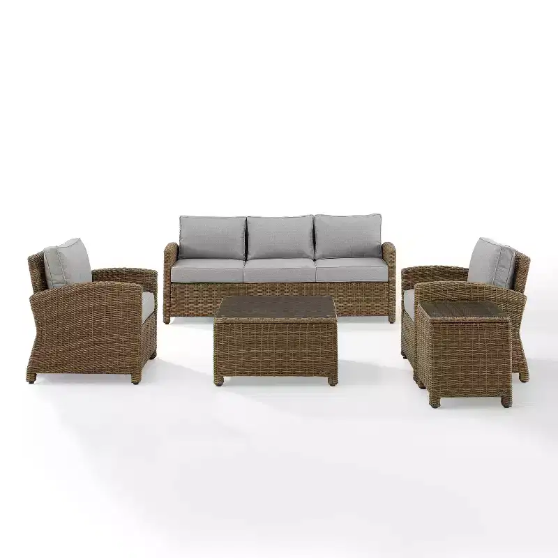 Bradenton 5pc Outdoor Wicker Sofa Set - Crosley