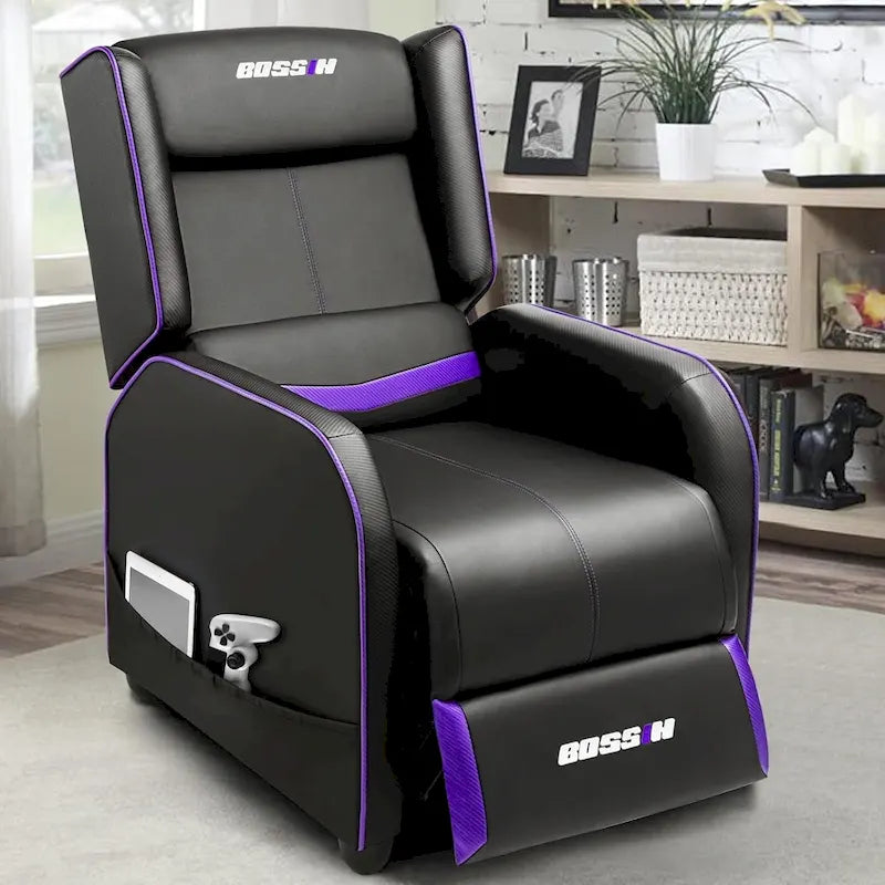 PU Leather Ergonomic Gaming Single Recliner Sofa for Living Room